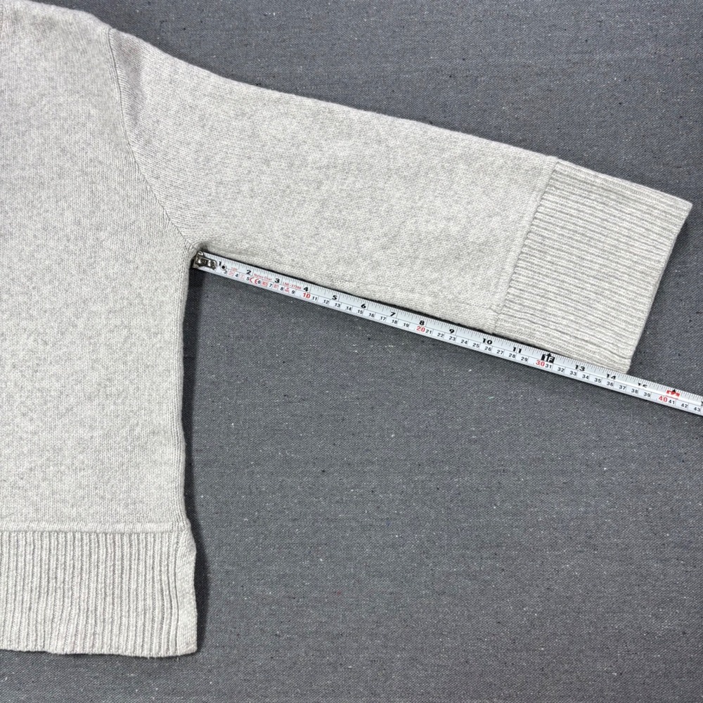 Rachel Zoe Sweater Womens Medium Gray Crewneck Ribbed‎ Knit Long Sleeve - Picture 7 of 7
